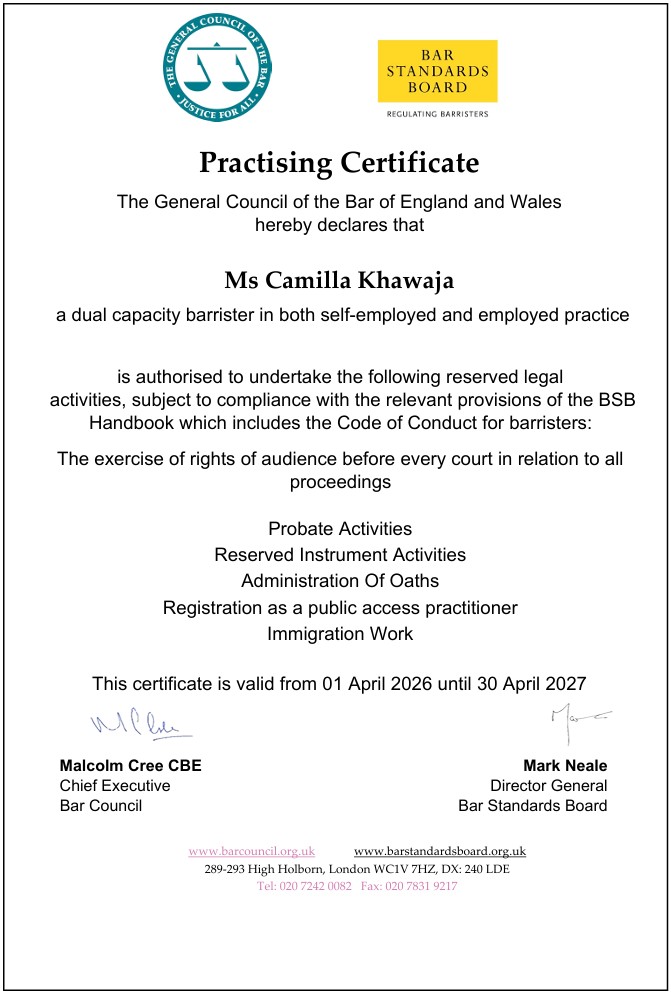 Practising Certificate 2026